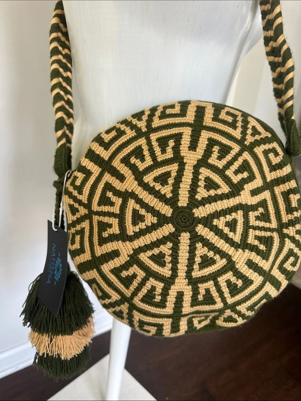 Natisha Artesania Round Wayuu Mochila Bag